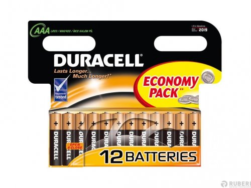 DURACELL Basic AAА Батарейки алкалиновые 1.5V LR03 / блистер 12шт