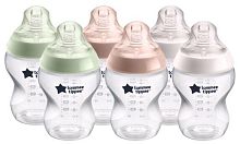 Tommee Tippee Набор бутылочек Closer to nature, 0+, 260 мл, 6 штук					