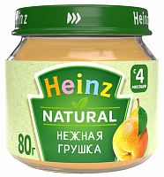 Heinz Пюре Нежная грушка, с 4 месяцев, 80 г					